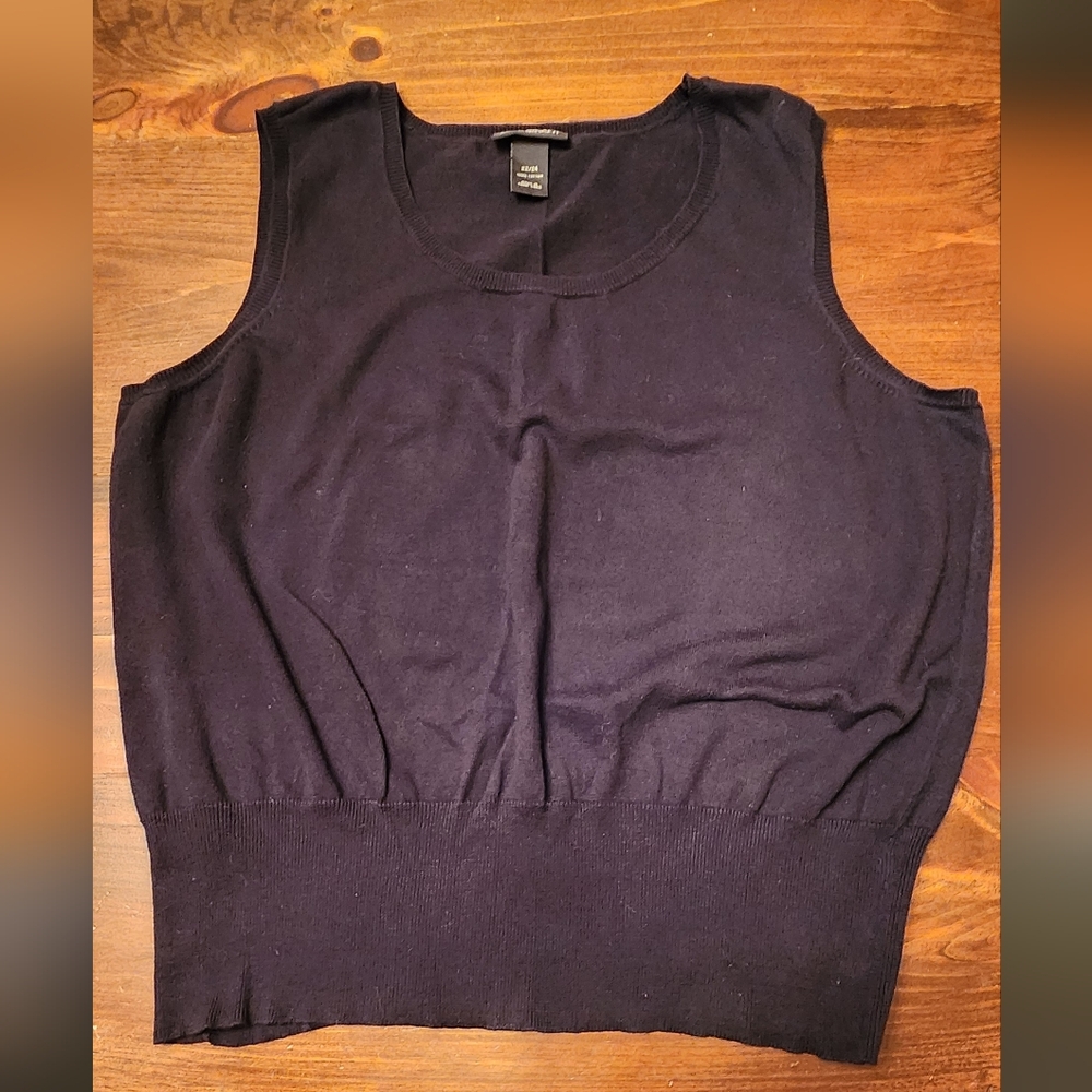 Lane Bryant 22/24 Black Sleeveless Sweater Vest in EUC
